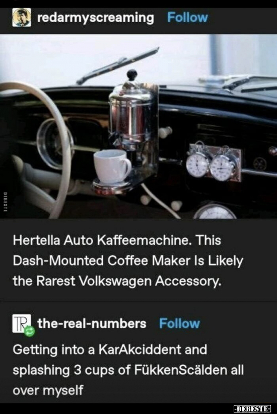 Lustige Bilder zum Thema: Kaffee, Affe, Auto