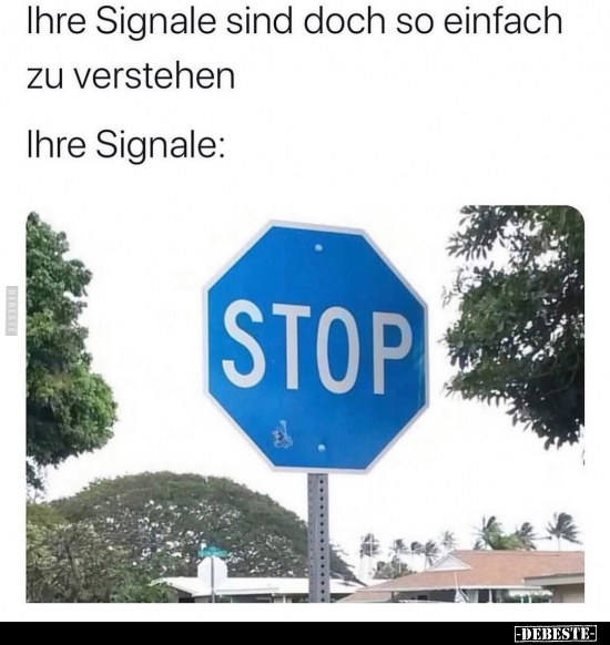 Ihre Signale sind doch so einfach zu verstehen... - Lustige Bilder | DEBESTE.de