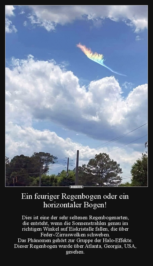 Ein feuriger Regenbogen oder ein horizontaler Bogen!.. - Lustige Bilder | DEBESTE.de