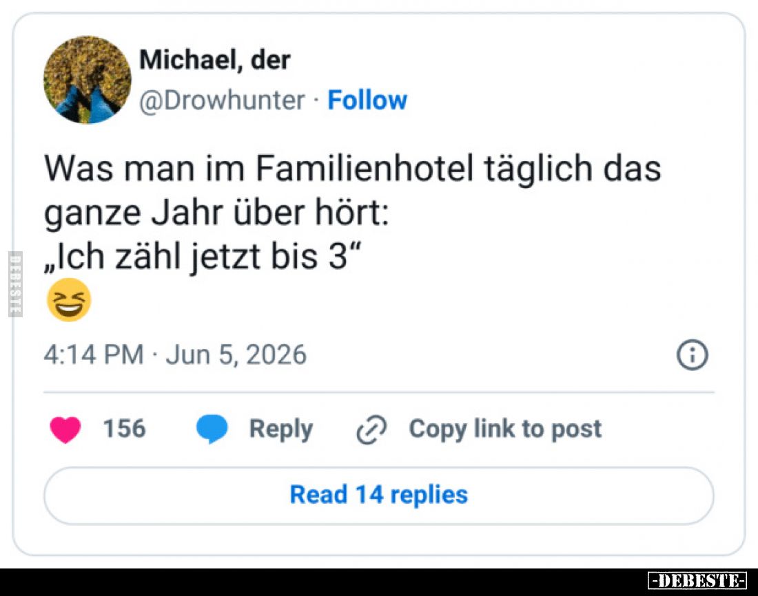 Was man im Familienhotel täglich das ganze Jahr über hört:
„Ich zähl jetzt bis 3“