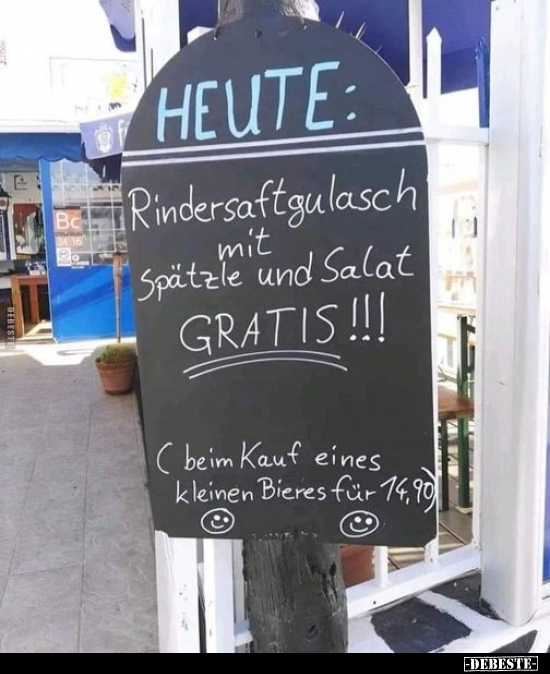 Heute: Rindersaftgulasch mit Spätzle und Salat.. - Lustige Bilder | DEBESTE.de