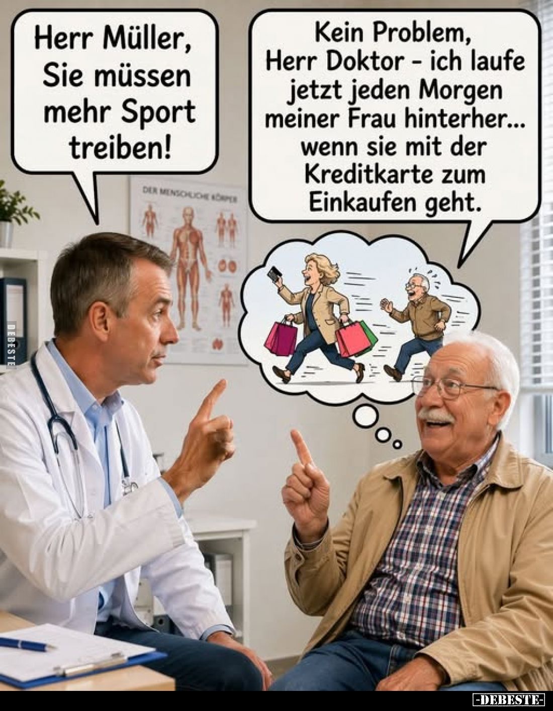 Herr Müller, Sie müssen mehr Sport treiben!.. - Lustige Bilder | DEBESTE.de