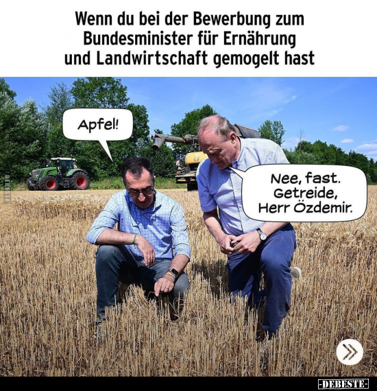 Wenn du bei der Bewerbung zum Bundesminister für Ernährung.. - Lustige Bilder | DEBESTE.de