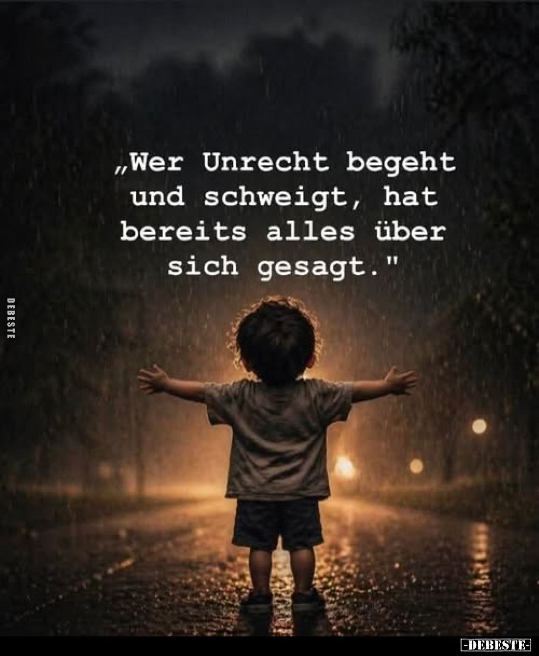 „Wer Unrecht begeht und schweigt, hat bereits alles über sich gesagt."