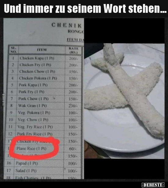 Und immer zu seinem Wort stehen...