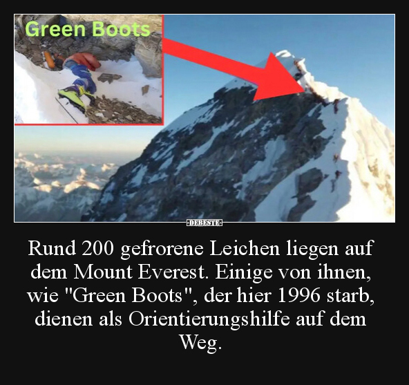 Rund 200 gefrorene Leichen liegen auf dem Mount Everest... - Lustige Bilder | DEBESTE.de