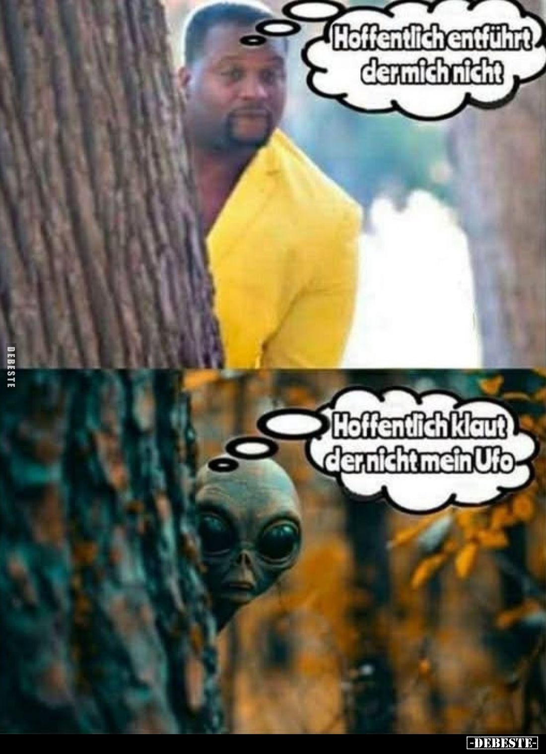 Hoffentlich entführt der mich nicht
-
Hoffentlich klaut der nicht mein Ufo