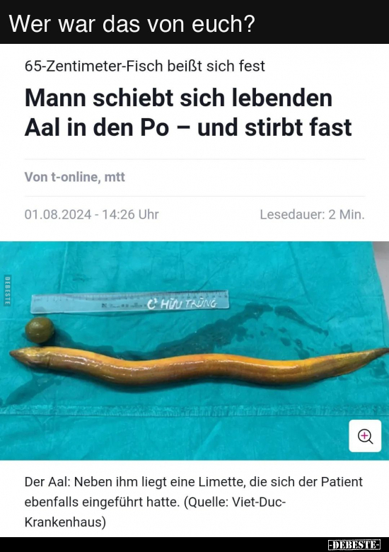 Wer war das von euch?