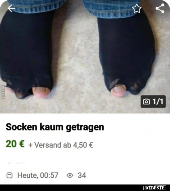 Socken kaum getragen.. - Lustige Bilder | DEBESTE.de