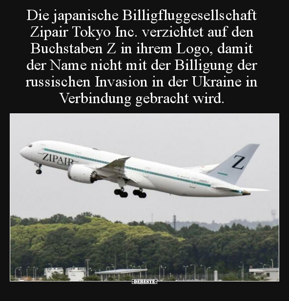Die japanische Billigfluggesellschaft Zipair Tokyo Inc... - Lustige Bilder | DEBESTE.de