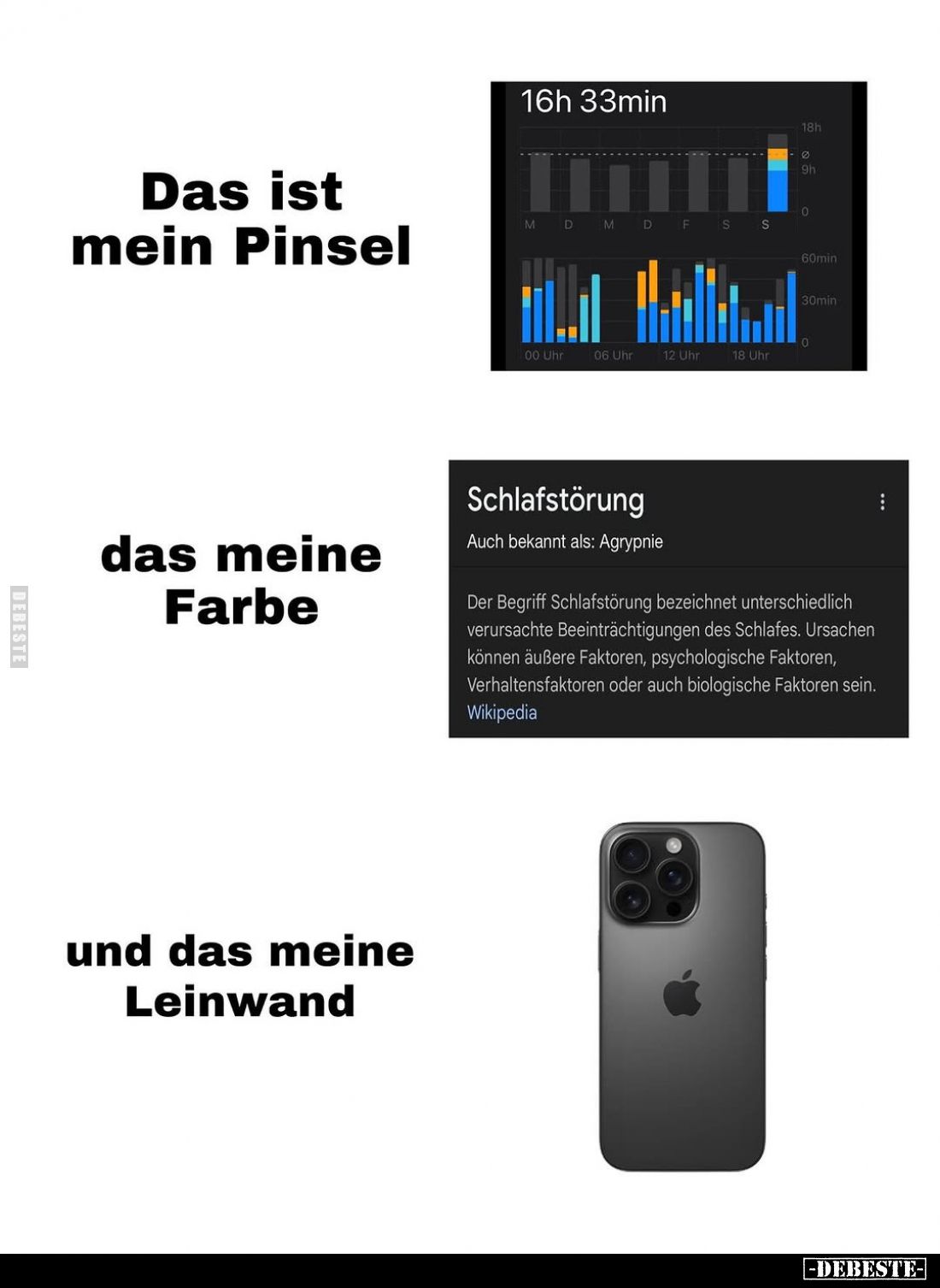 Das ist mein Pinsel
das meine Farbe
und das meine Leinwand