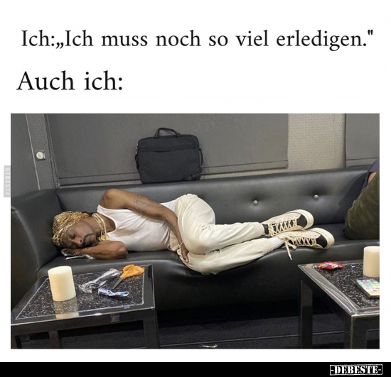Ich: "Ich muss noch so viel erledigen".. - Lustige Bilder | DEBESTE.de
