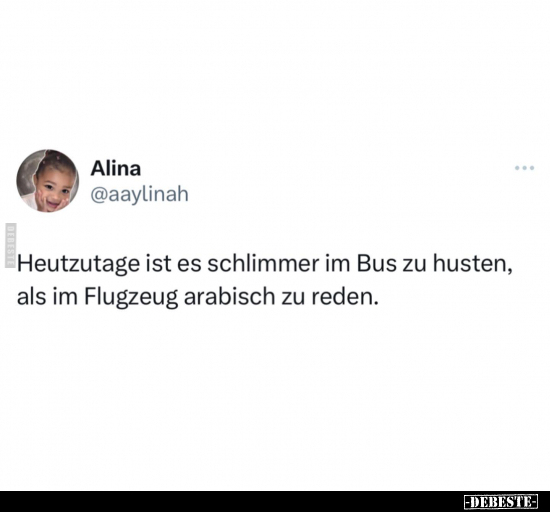 Heutzutage ist es schlimmer im Bus zu husten.. - Lustige Bilder | DEBESTE.de