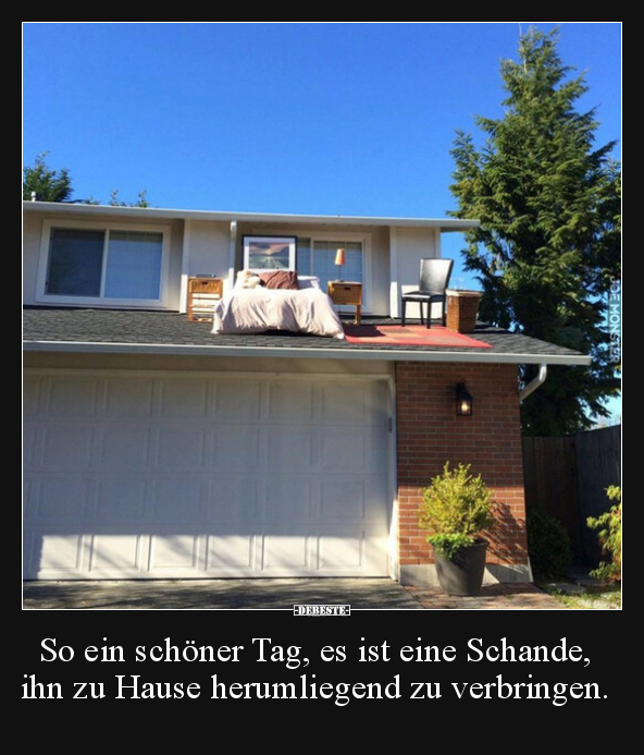 So ein schöner Tag, es ist eine Schande, ihn zu Hause.. - Lustige Bilder | DEBESTE.de
