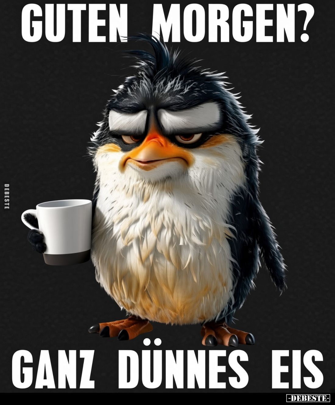 Guten Morgen? -
Ganz dünnes Eis.