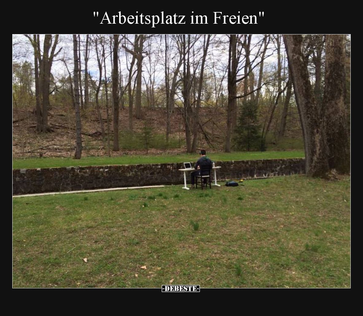 Arbeitsplatz im Freien