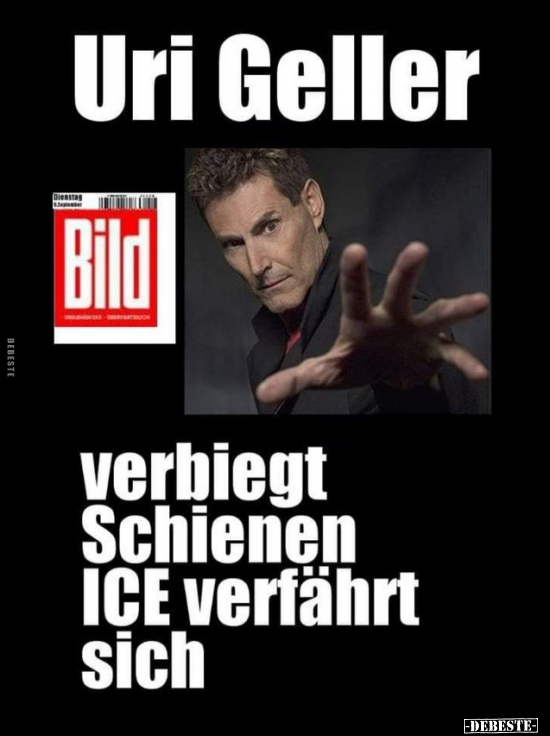 Uri Geller - verbiegt Schienen ICE verfährt sich... - Lustige Bilder | DEBESTE.de