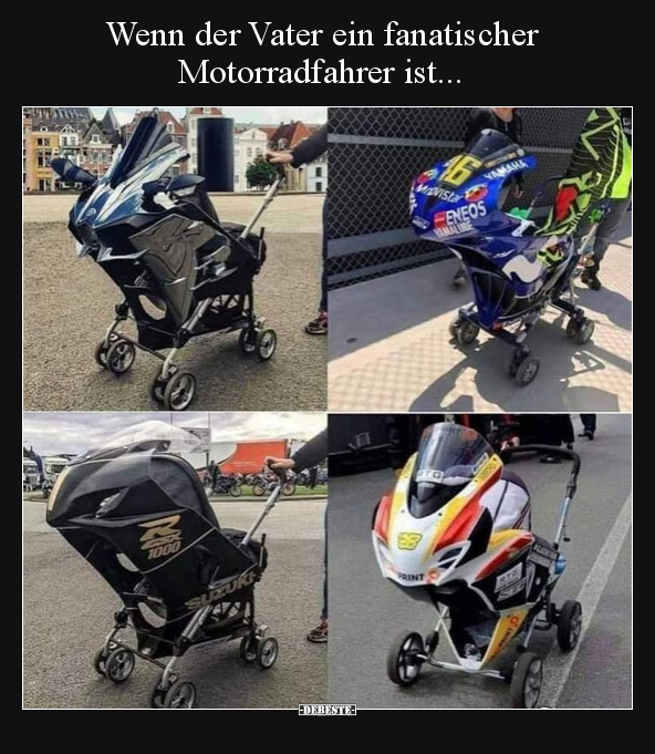 Wenn der Vater ein fanatischer Motorradfahrer ist... - Lustige Bilder | DEBESTE.de