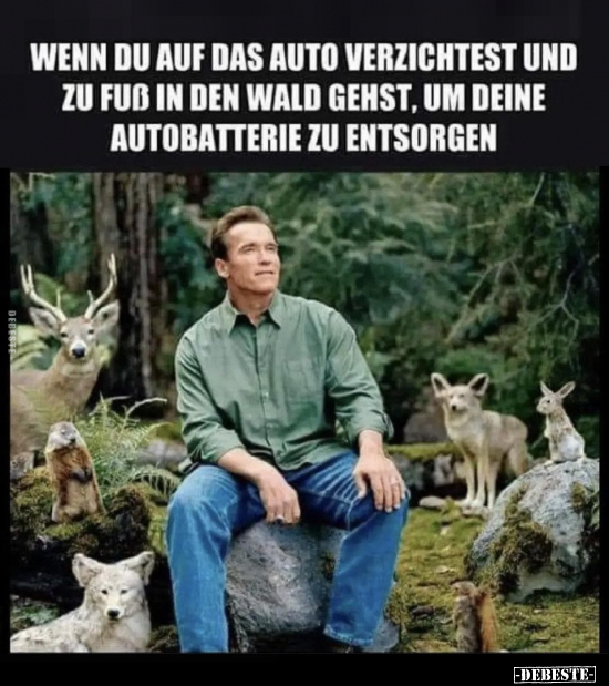 Wenn du auf das Auto verzichtest und zu Fuß in den Wald.. - Lustige Bilder | DEBESTE.de