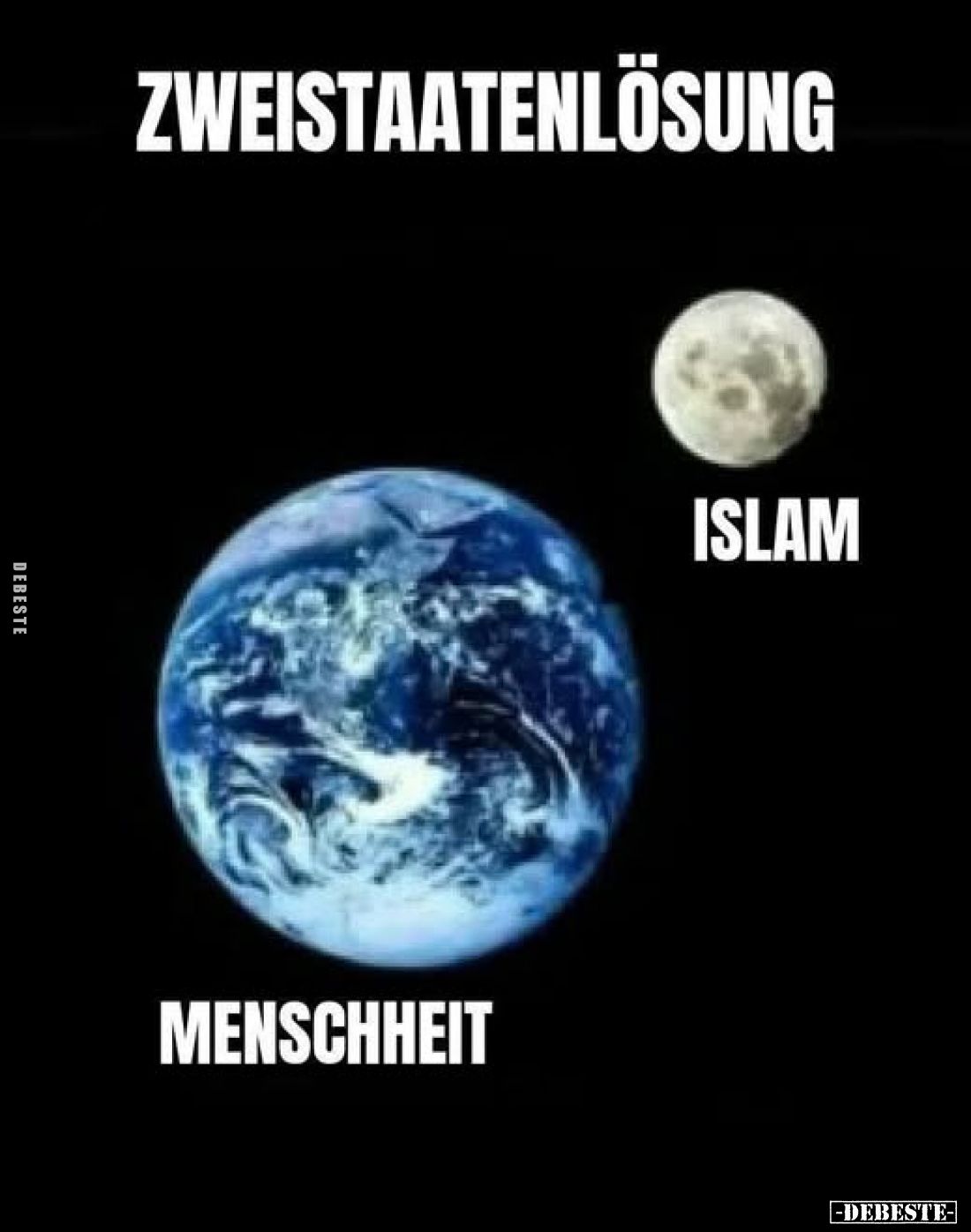 Zweistaatenlösung: Islam und Menschheit.. - Lustige Bilder | DEBESTE.de