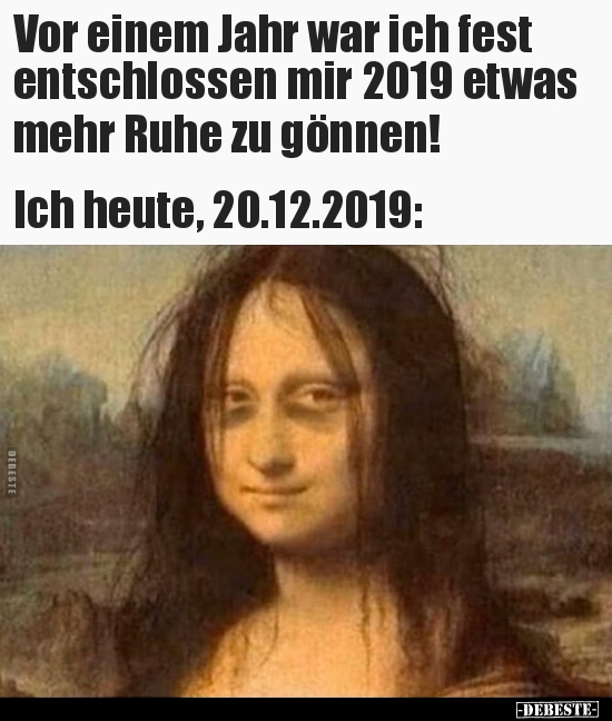 Vor einem Jahr war ich fest entschlossen mir 2019 etwas..