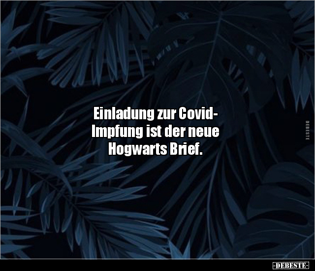 Einladung zur Covid-Impfung ist der neue Hogwarts.. - Lustige Bilder | DEBESTE.de
