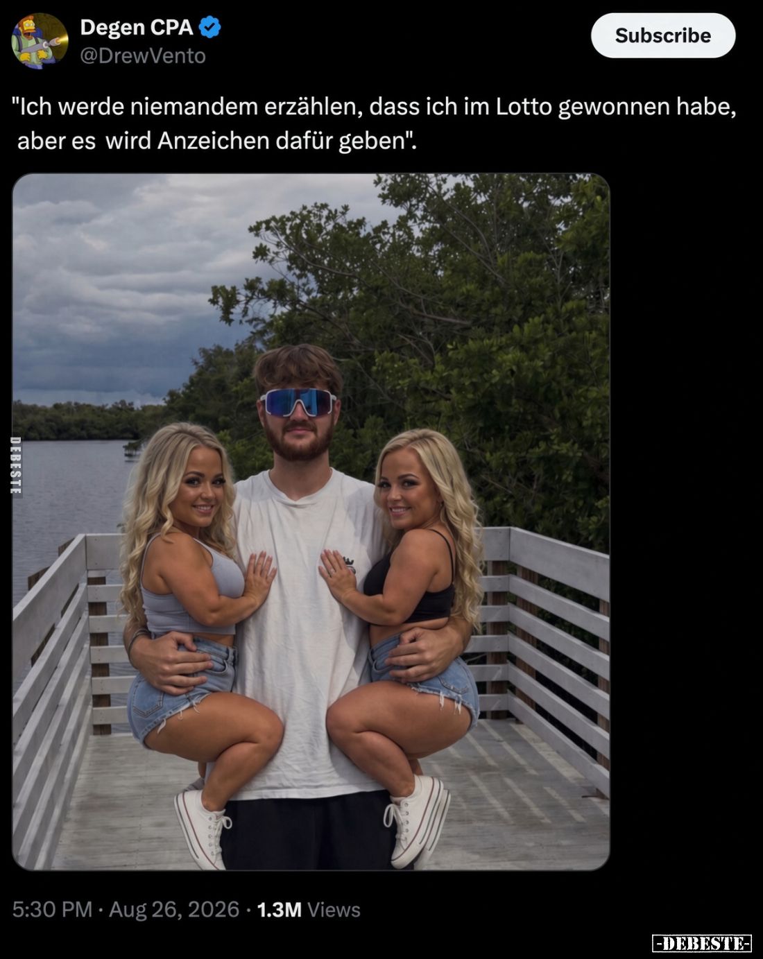 Ich werde niemandem erzählen, dass ich im Lotto gewonnen habe, aber es wird Anzeichen dafür geben
