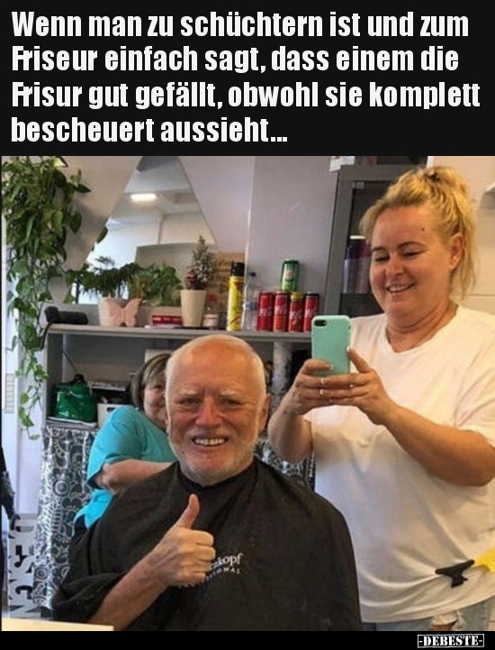 Wenn man zu schüchtern ist und zum Friseur einfach sagt.. - Lustige Bilder | DEBESTE.de