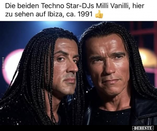 Die beiden Techno Star-DJs Milli Vanilli.. - Lustige Bilder | DEBESTE.de