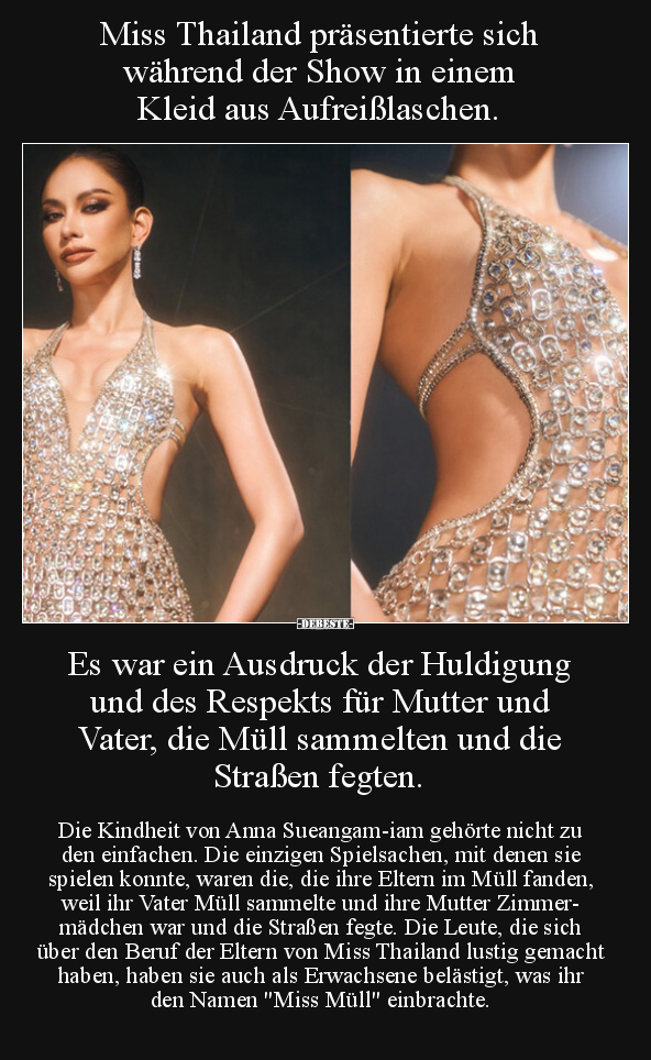 Miss Thailand präsentierte sich während der Show in einem.. - Lustige Bilder | DEBESTE.de