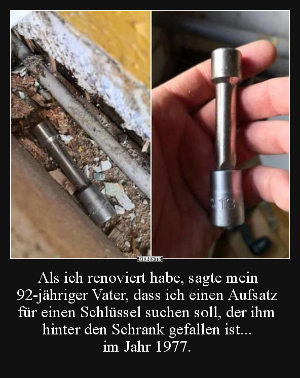 Als ich renoviert habe, sagte mein 92-jähriger Vater..