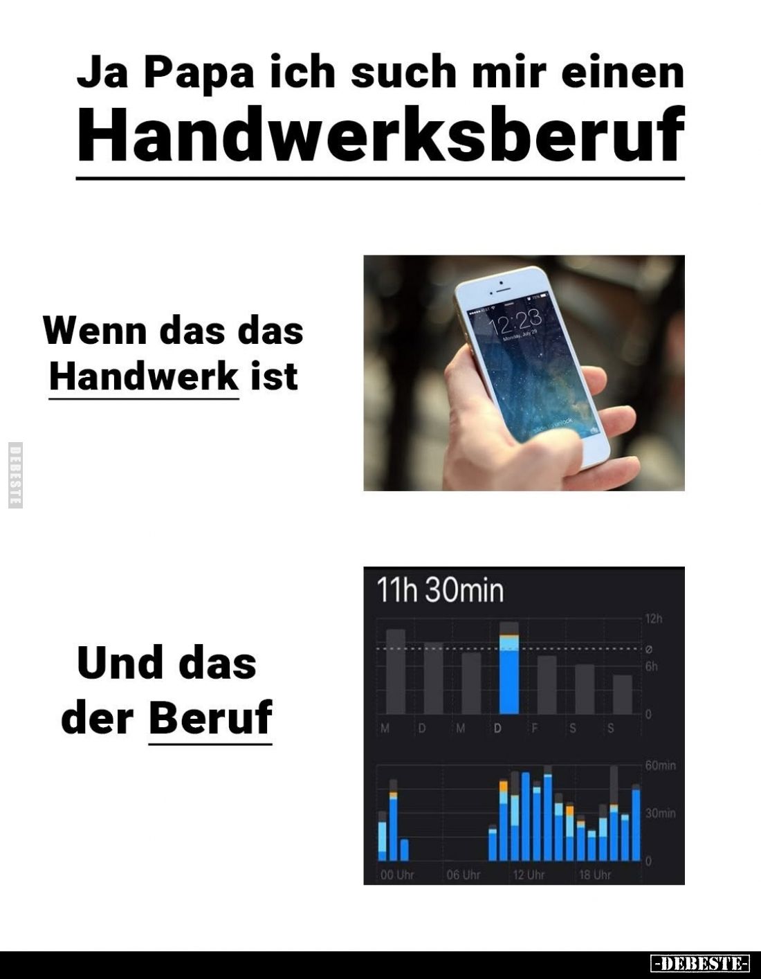 Ja Papa ich such mir einen Handwerksberuf.