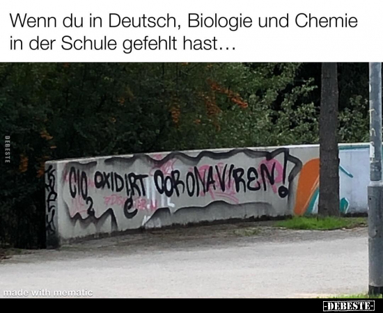 Wenn du in Deutsch, Biologie und Chemie in der Schule.. - Lustige Bilder | DEBESTE.de