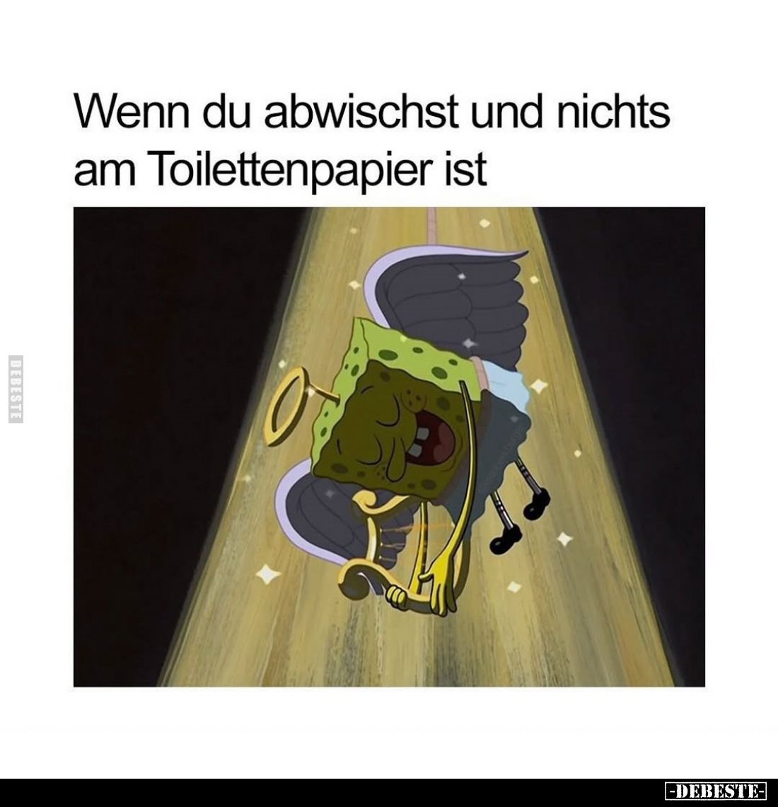 Wenn du abwischst und nichts am Toilettenpapier ist.