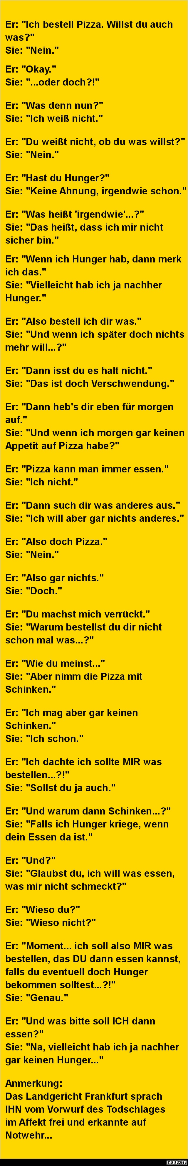 Er: 'Ich bestell Pizza'.. - Lustige Bilder | DEBESTE.de