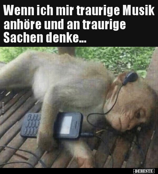 Wenn ich mir traurige Musik anhöre und an traurige Sachen.. - Lustige Bilder | DEBESTE.de
