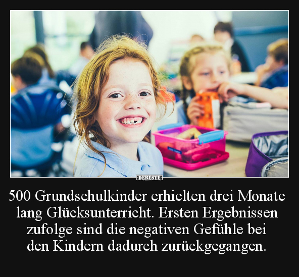 500 Grundschulkinder erhielten drei Monate lang.. - Lustige Bilder | DEBESTE.de