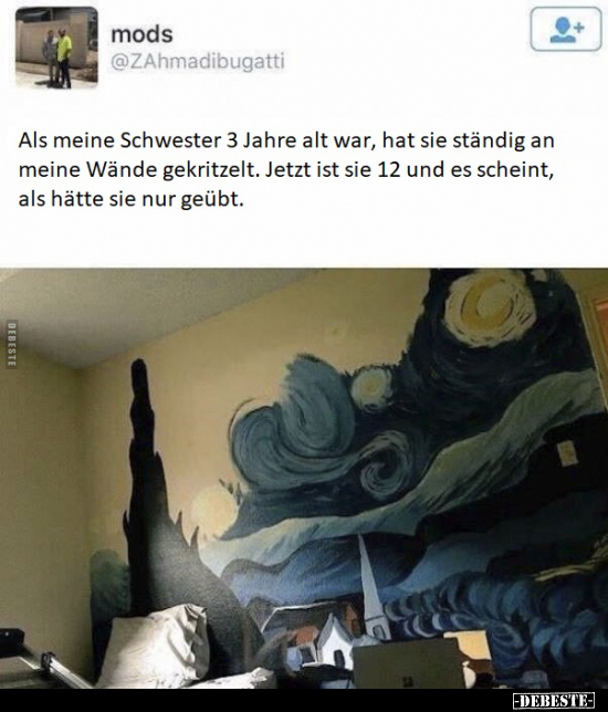 Als meine Schwester 3 Jahre alt war, hat sie ständig an.. - Lustige Bilder | DEBESTE.de