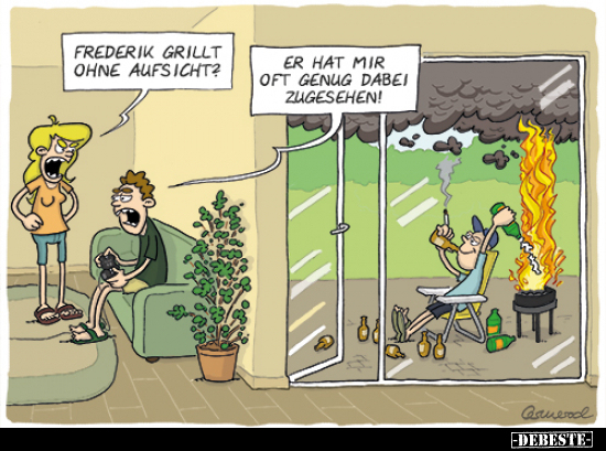 Frederik grillt ohne Aufsicht?.. - Lustige Bilder | DEBESTE.de
