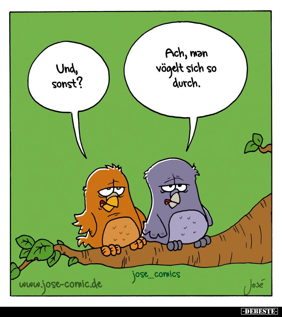 Und, sonst? -
Ach, man vögelt sich so durch.