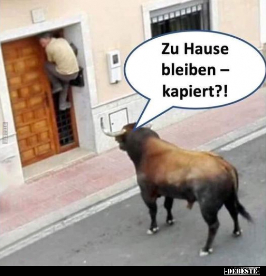 Zu Hause bleiben - kapiert?!..