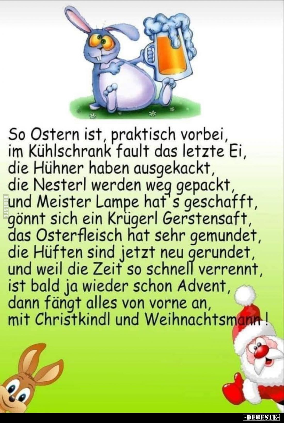 So Ostern ist, praktisch vorbei, im Kühlschrank... - Lustige Bilder | DEBESTE.de