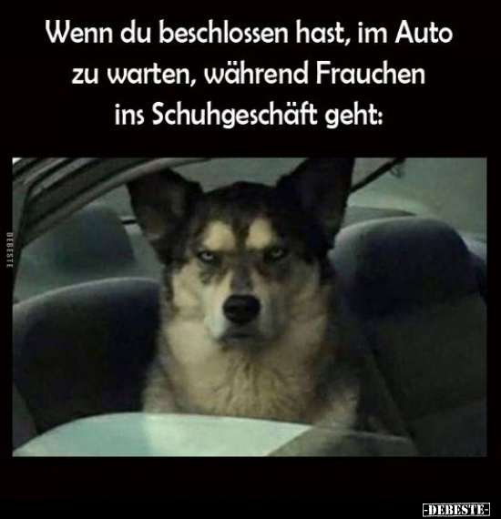 Wenn du beschlossen hast, im Auto zu warten, während.. - Lustige Bilder | DEBESTE.de
