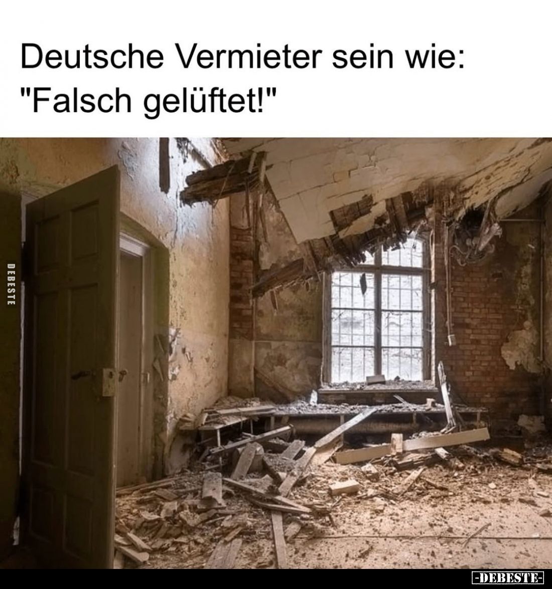 Deutsche Vermieter sein wie: "Falsch gelüftet!"