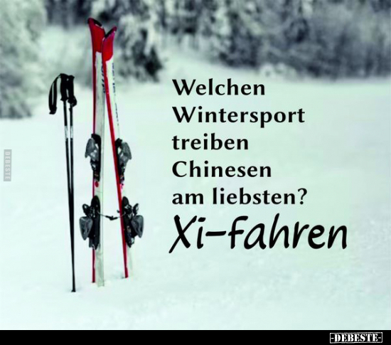 Welchen Wintersport treiben Chinesen am liebsten?.. - Lustige Bilder | DEBESTE.de