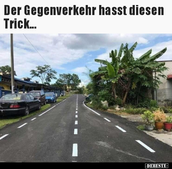 Der Gegenverkehr hasst diesen Trick...