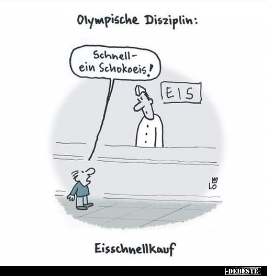 Olympische Disziplin:

Schnell - ein Schokoeis!

Eisschnellkauf.