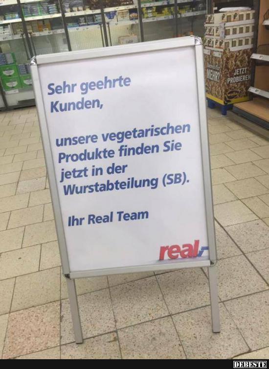 Sehr geehrte Kunden, unsere vegatarischen..