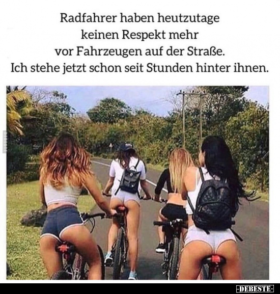 Radfahrer haben heutzutage keinen Respekt.. - Lustige Bilder | DEBESTE.de