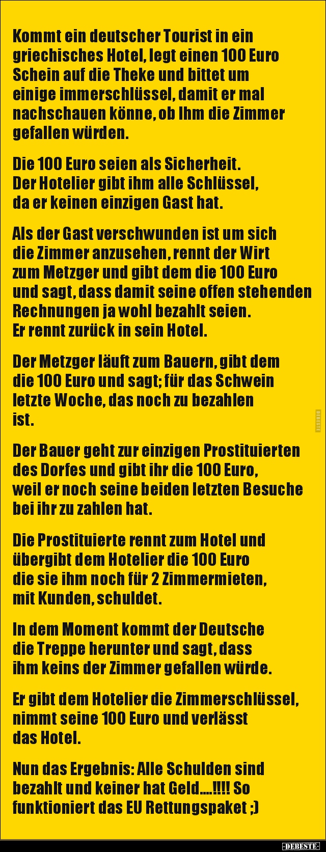Kommt ein deutscher Tourist in ein griechisches Hotel.. - Lustige Bilder | DEBESTE.de